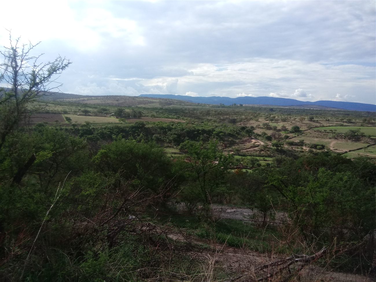 A cloudy green valley overlook in Mexico